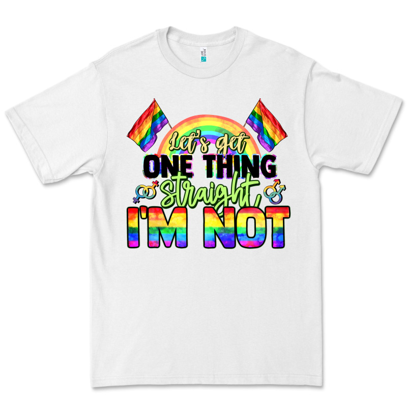 Let's Get One Thing Straight I'm Not Pride Lgbtq+ Premium Tee by NancyCooperArtShop | Teevron