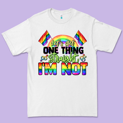 Let's Get One Thing Straight I'm Not Pride Lgbtq+ Premium Tee Designed By Nancycooperartshop