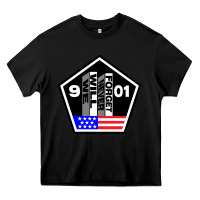 Black 9-11 We Will Never Forget Heavy Core Tee - longCreatives