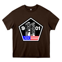 Chocolate Brown 9-11 We Will Never Forget Heavy Core Tee - longCreatives