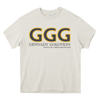 Cream GENNADY GOLOVKIN - Official Merchandise Heavy Core Tee - longCreatives