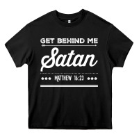 Get Behind Me Satan Matthew 1623 Quote Heavy Core Tee | Teevron