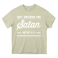 Mossy Get behind me Satan Matthew 1623 Quote Heavy Core Tee - longCreatives