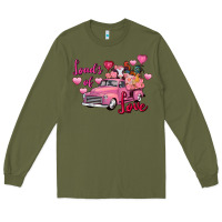 Army Green Loads of love Valentine's Day farm truck Long Sleeve Tee - FaDigitalArtStudio