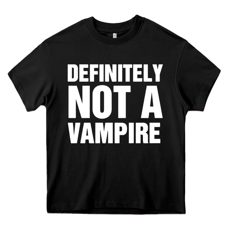 Definitely Not A Vampire Merch Heavy Core Tee by longCreatives | Teevron
