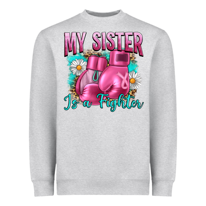 Breast Cancer My Sister Is A Fighter Heavyweight Sweatshirt by Artiststas | Teevron