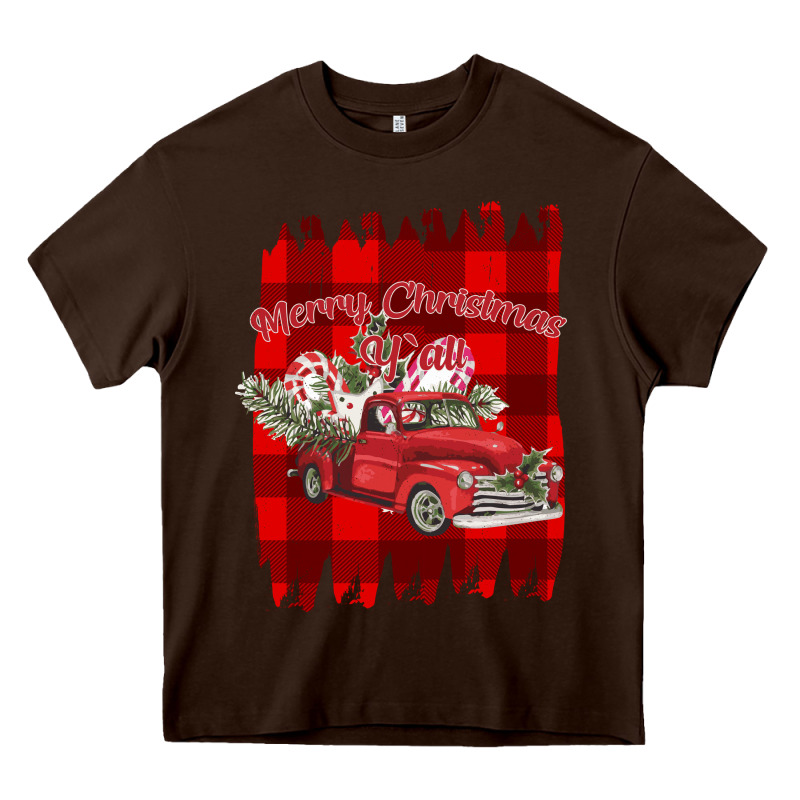 Merry Christmas Y'all Truck Heavy Core Tee by Bettercallsaul | Teevron