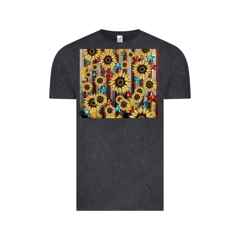 America Flag Sunflower Star Tumbler Vintage Tee by HowdyJamesFarm | Teevron