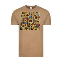 Vintage Coffee America flag sunflower star tumbler Vintage Tee - HowdyJamesFarm