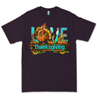 Plum Love Thanksgiving with Turkey Premium Tee - texasbilliewilder
