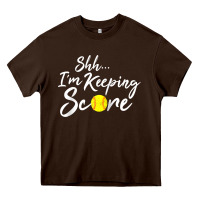 Chocolate Brown Scorekeeper Softball Team Scorebook Keeper Raglan Baseball Heavy Core Tee - longCreatives