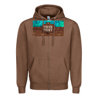 Chestnut preview custom name turquoise stone leopard bull skull license plate Zipper Hoodie - Artiststas