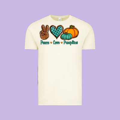 Peace Love Pumpkins Vintage Tee Designed By Jasminsmagicworld