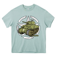 Arona Sherman M4A1 WWII Army Tank History Vintage Heavy Core Tee - longCreatives