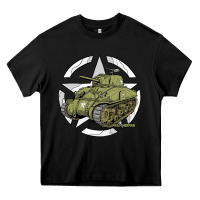 Sherman M4a1 Wwii Army Tank History Vintage Heavy Core Tee | Teevron