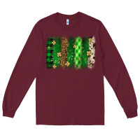 Burgundy St. Patrick's Day brushstroke Long Sleeve Tee - OliviaCreatesArt
