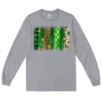 Heather Grey St. Patrick's Day brushstroke Long Sleeve Tee - OliviaCreatesArt