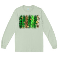 Matcha St. Patrick's Day brushstroke Long Sleeve Tee - OliviaCreatesArt