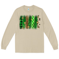 Mushroom St. Patrick's Day brushstroke Long Sleeve Tee - OliviaCreatesArt