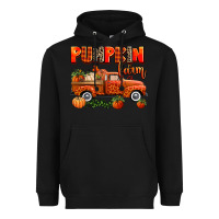 Black pumpkin farm truck Heavyweight Hoodie - AdoDesignShop
