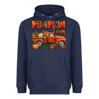Navy pumpkin farm truck Heavyweight Hoodie - AdoDesignShop