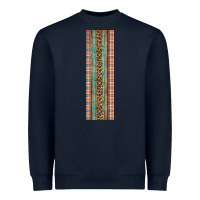 Navy Fall Pattern Heavyweight Sweatshirt - Artiststas