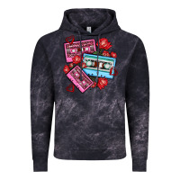 Cloud Black valentines day casette olivia Vintage Hoodie - OliviaCreatesArt