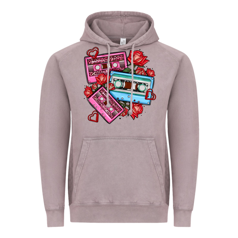Valentines Day Casette Olivia Vintage Hoodie by OliviaCreatesArt | Teevron