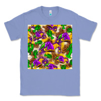 Colony Blue Mardi Gras jester had and crawfish with leopard pa Classic Tee - HowdyJamesFarm