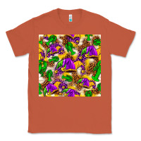 Copper Mardi Gras jester had and crawfish with leopard pa Classic Tee - HowdyJamesFarm