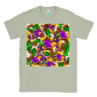 Matcha Mardi Gras jester had and crawfish with leopard pa Classic Tee - HowdyJamesFarm