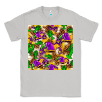 Moon Dust Mardi Gras jester had and crawfish with leopard pa Classic Tee - HowdyJamesFarm