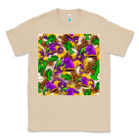 Mushroom Mardi Gras jester had and crawfish with leopard pa Classic Tee - HowdyJamesFarm