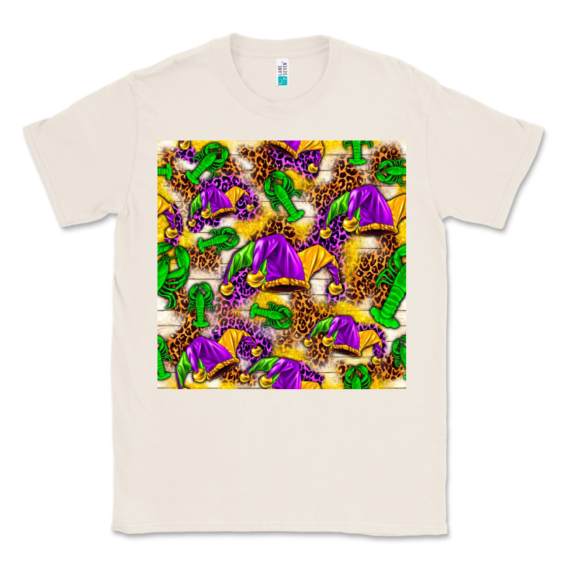 Mardi Gras Jester Had And Crawfish With Leopard Pa Classic Tee by HowdyJamesFarm | Teevron