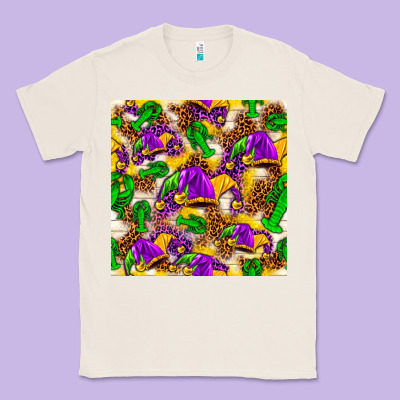 Mardi Gras Jester Had And Crawfish With Leopard Pa Classic Tee Designed By Howdyjamesfarm