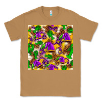 Toasted Coconut Mardi Gras jester had and crawfish with leopard pa Classic Tee - HowdyJamesFarm