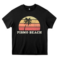 Black Pismo Beach CA Vintage 70s Retro Throwback Design Heavy Core Tee - longCreatives