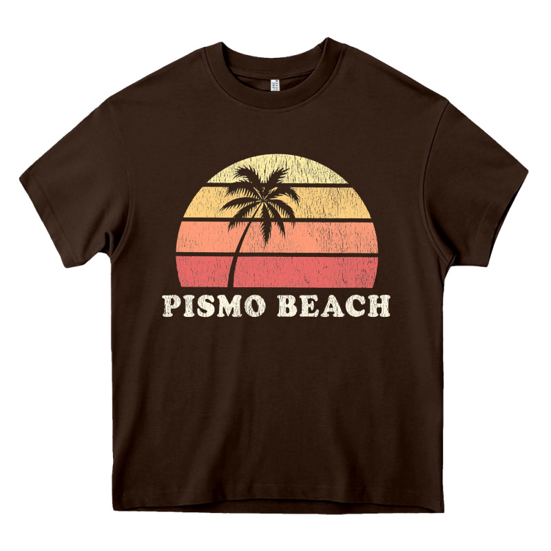Pismo Beach Ca Vintage 70s Retro Throwback Design Heavy Core Tee by longCreatives | Teevron