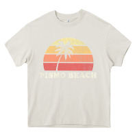 Cream Pismo Beach CA Vintage 70s Retro Throwback Design Heavy Core Tee - longCreatives