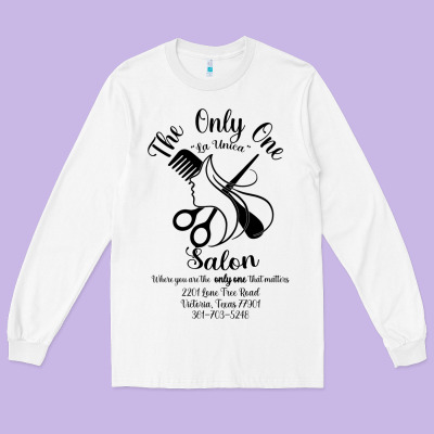 The Only One Salon Long Sleeve Tee Designed By Jasminsmagicworld