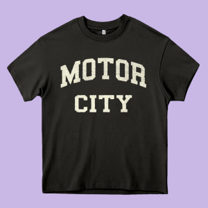 Classic Motor City Detroit Varsity Heavy Core Tee Designed By Longcreatives