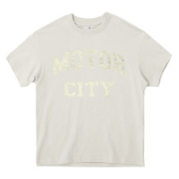 Cream Classic Motor City Detroit Varsity Heavy Core Tee - longCreatives