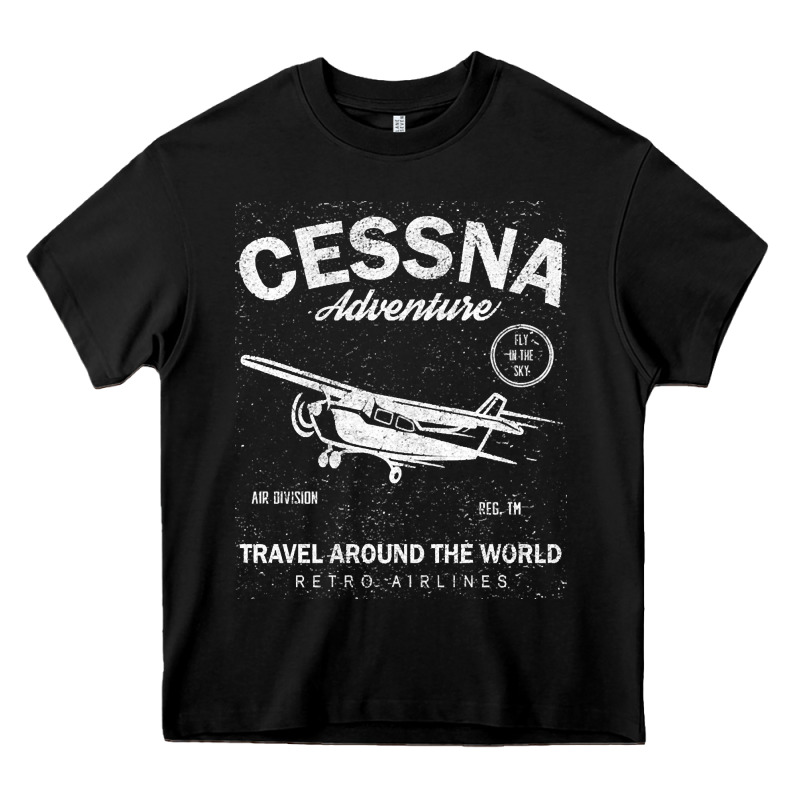 Cessna Distressed Heavy Core Tee by longCreatives | Teevron
