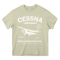 Mossy cessna distressed Heavy Core Tee - longCreatives