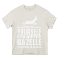 Cream Gazelle Gift Lover Heavy Core Tee - longCreatives