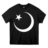 Black Islam Symbol Design white Heavy Core Tee - longCreatives