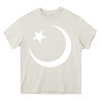 Cream Islam Symbol Design white Heavy Core Tee - longCreatives
