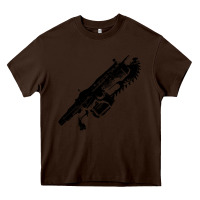 Chocolate Brown Gears of war lancer Heavy Core Tee - longCreatives
