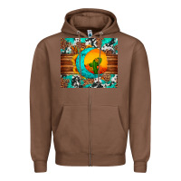 Chestnut sunflower desert cactus turquoise crescent Zipper Hoodie - Artiststas