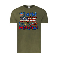 Vintage Olive I'm not drunk i'm patriotic 4th of july Vintage Tee - CowGirlArtShop
